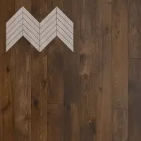Инженерная доска Lab Arte Chevron Французская елка рустик 400х90х14 мм Дуб Коньяк