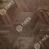 Инженерная доска Finex Модульный паркет Дуб Шереметьевская Чёрный орех (brushed) 120530