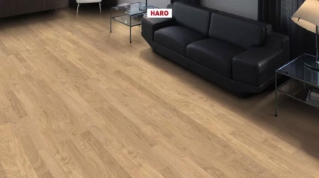 Инженерная доска Haro Strip Allegro 4000 Series Дуб светло-белый натуральный 543493