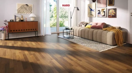 Инженерная доска Haro Strip Allegro 4000 Series Дуб мореный тренд 548140