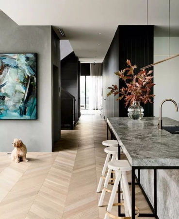 Инженерная доска HM Flooring Французская елка Дуб White натур