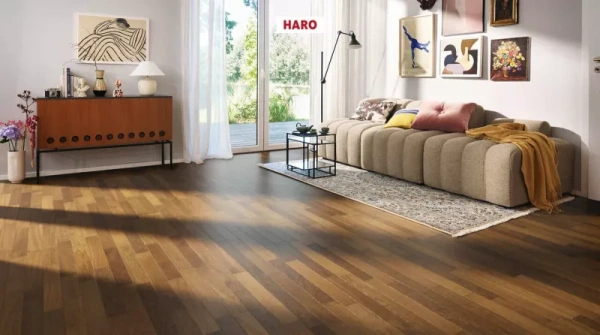 Инженерная доска Haro Strip Allegro 4000 Series Дуб мореный тренд nL+ 548039