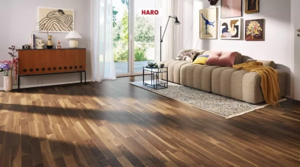 Инженерная доска Haro Strip Allegro 4000 Series Орех американский фаворит 548143